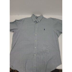 Ralph Lauren Classic Fit Button Down Shirt Men's Size 34/35 16.5 Checkered